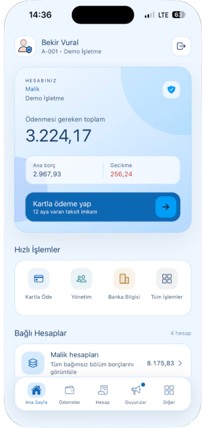 Odyosi mobil uygulama ekranı